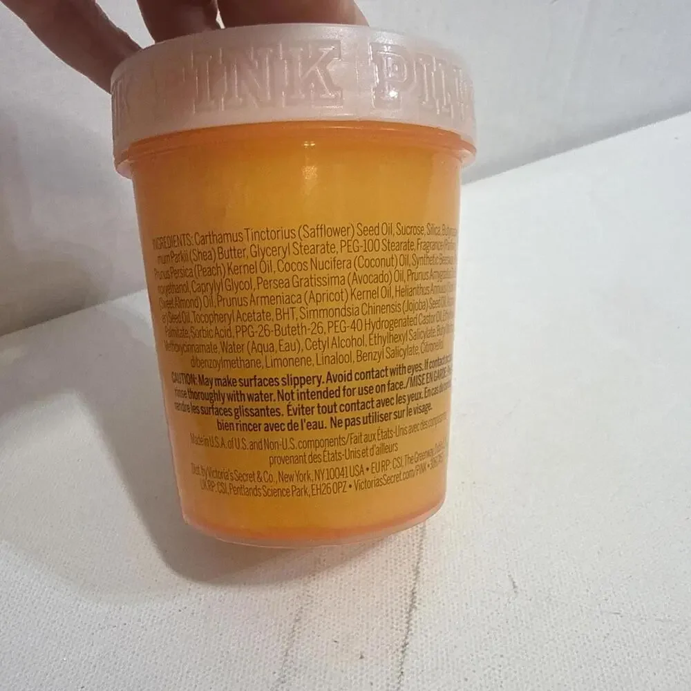 Victoria's Secret Pink Coco Peach‎ Body Scrub Exfoliating Shower Smoothing New